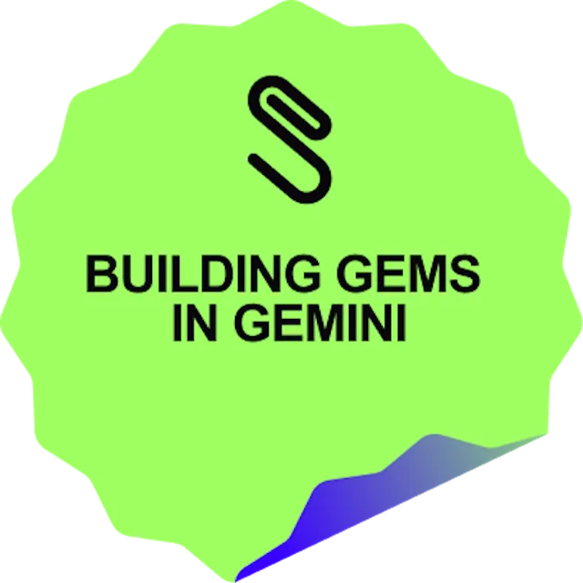 AI Building Gems Certificate